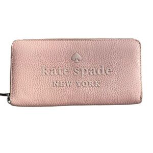 Kate Spade Sienne Logo Large Continental Wallet in Rosy Cheeks, EUC